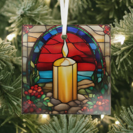 Goldene Weihnachtskerzen Imitate erhalten Ornament Aus Glas