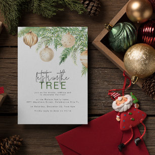 Goldene Weihnachtskugeln Lass uns den Baum schmü Save The Date