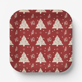 Goldene Weihnachtspapierplatten Pappteller