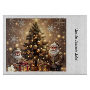 "Goldene Weihnachtsschmuck" Schneidebrett