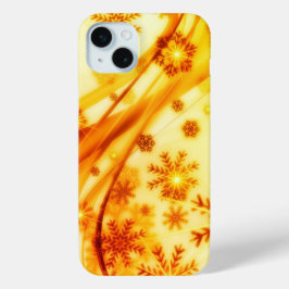 Goldene Weihnachtsschneeflocken Case-Mate iPhone Hülle