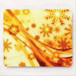 Goldene Weihnachtsschneeflocken Mousepad