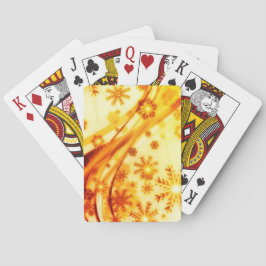 Goldene Weihnachtsschneeflocken Spielkarten