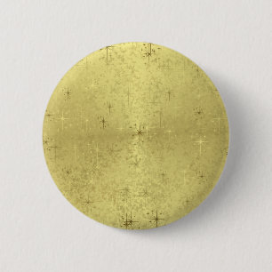 Goldene Weihnachtssterne auf Folien-Papier Button