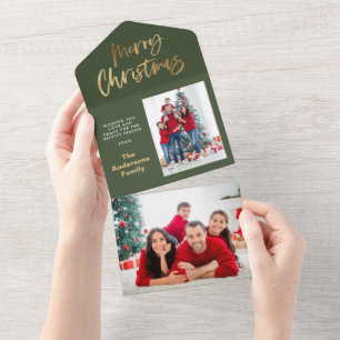 goldene Weihnachtssterne Foto Urlaub All In One Einladung