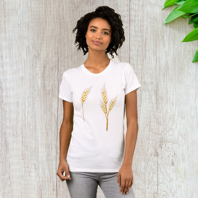 Goldene Weizenhalme Farm Ernte Getreide T-Shirt (Von Creator hochgeladen)