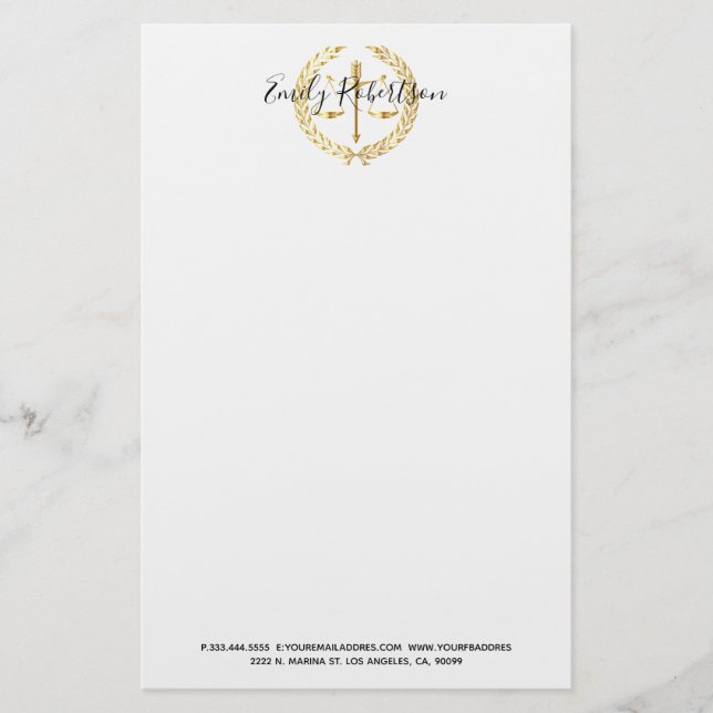 Goldene Weizenskala Briefpapier (Vorderseite)