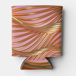 Goldene Welle, 3D abstrakter Hintergrund. Dosenkühler