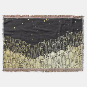 Goldene Welle, papierähnliche Textur. Decke