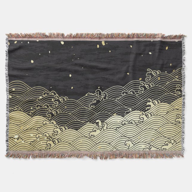 Goldene Welle, papierähnliche Textur. Decke (Vorderseite)