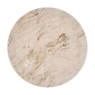 Goldene Wellen: Abstrakter Marmor Schneidebrett