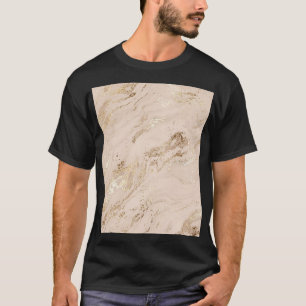 Goldene Wellen: Abstrakter Marmor T-Shirt