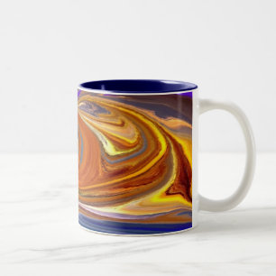Goldene Wellen-Tasse Zweifarbige Tasse