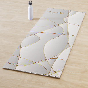 Goldene Wellenlinien Yogamatte