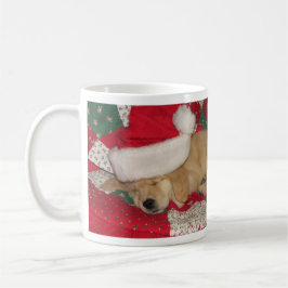 Goldene Welpenfeiertags-Tasse Kaffeetasse