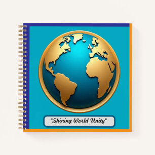 "Goldene Welt" Notizbuch