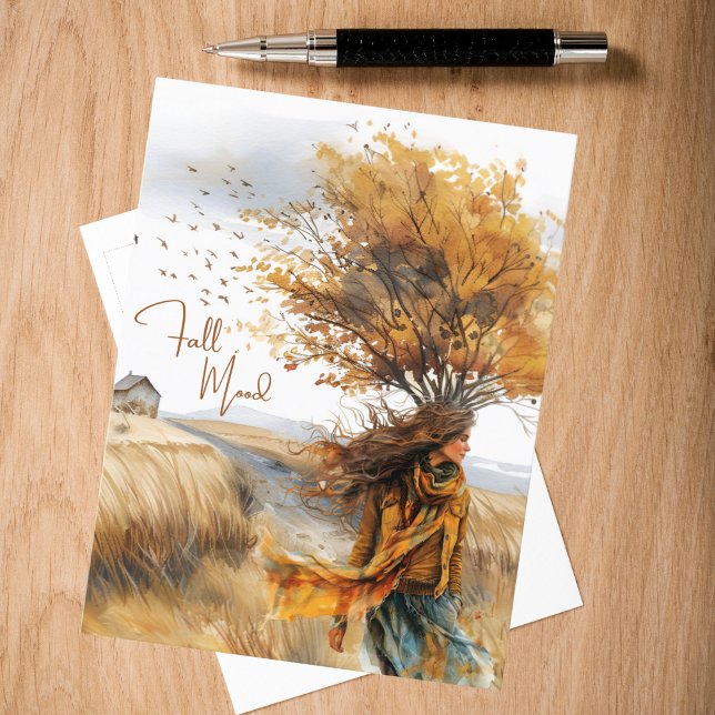 Goldene Wiesenfallstimmung Postkarte (Von Creator hochgeladen)