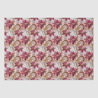 Goldene Wirbel Burgundy Pink Weihnachten Poinsetti Seidenpapier