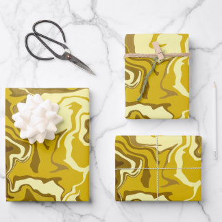 Goldene Wirbel Geschenkpapier Set