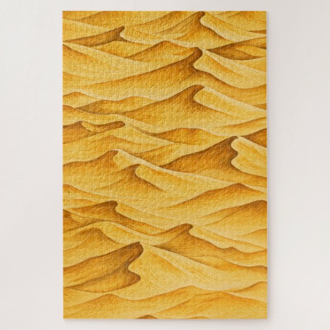 Goldene Wüstensanddünen Puzzle (Vertikal)