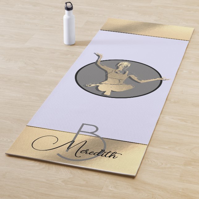 Goldene Yogi-Silhouette Yogamatte (Beispiel)