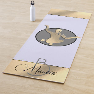 Goldene Yogisilhouette Yogamatte