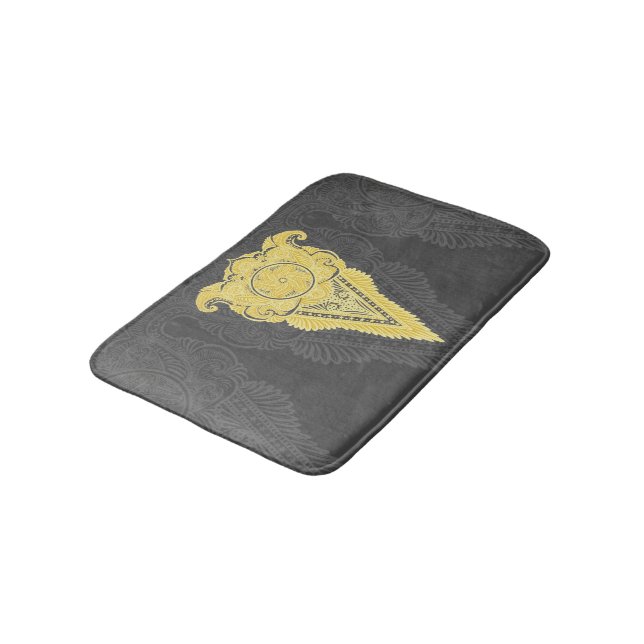 Goldene Zierflame Badematte (Schrägansicht)