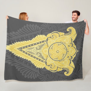 Goldene Zierflame Fleecedecke