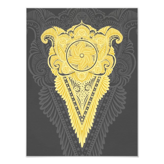 Goldene Zierflame Fotodruck (Vorne)
