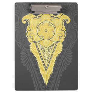 Goldene Zierflame Klemmbrett