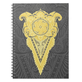Goldene Zierflame Notizblock