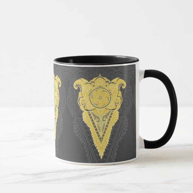 Goldene Zierflame Tasse (Rechts)