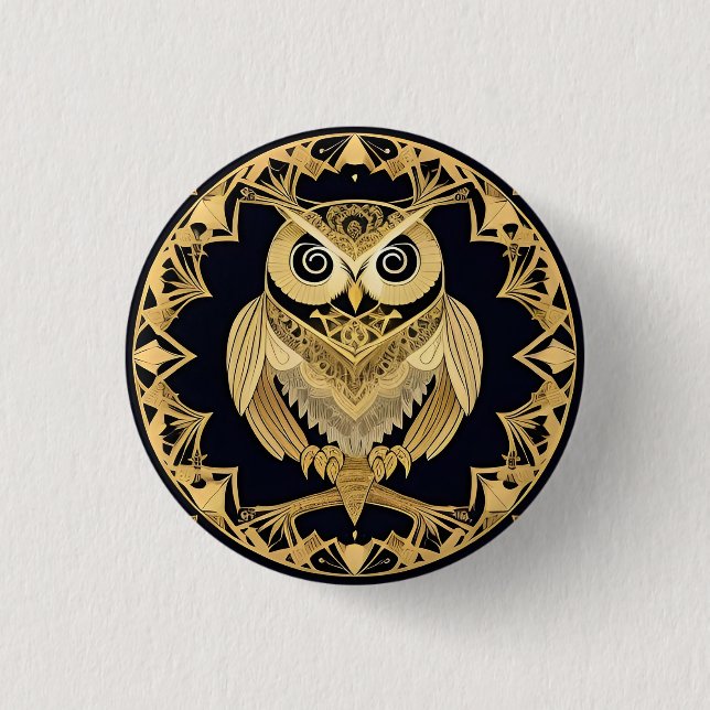 Goldene Zierschale mit dekorativem Design Button (Vorderseite)