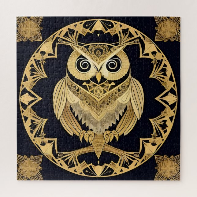 Goldene Zierschale mit dekorativem Design Puzzle (Vertikal)