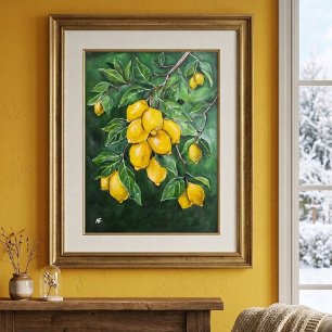 Goldene Zitronen an einem Wintertag von Alfred Fox Poster