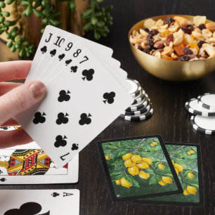 Goldene Zitronen an einem Wintertag von Alfred Fox Spielkarten