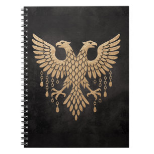 Goldene Zwilling Rabe Nordische Mythologie Schwarz Notizblock