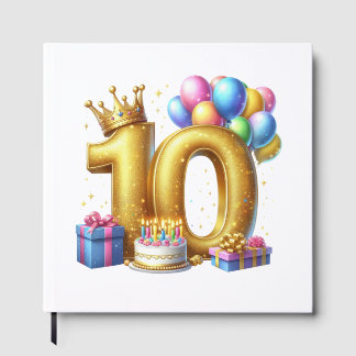 Goldener 10. Geburtstag Gästebuch