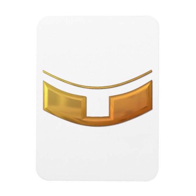 Goldener "3-D"-Priester/Monsterkollar Magnet (Vertikal)