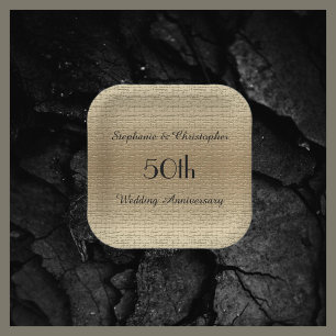 Goldener 50. Hochzeitstag, Namen, Pappteller