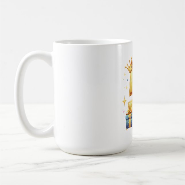 Goldener 5. Geburtstag Kaffeetasse (Links)