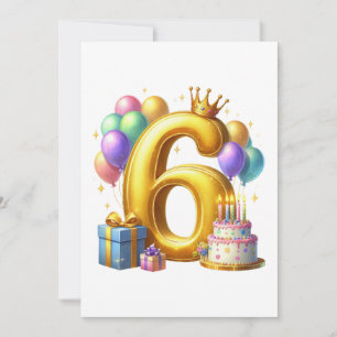 Goldener 6. Geburtstag