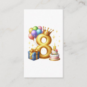 Goldener 8. Geburtstag Begleitkarte