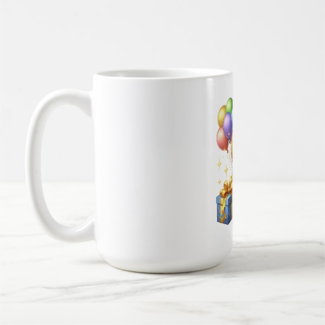 Goldener 8. Geburtstag Kaffeetasse (Links)