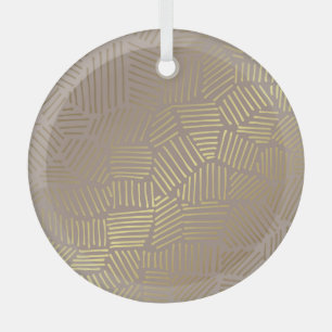 Goldener abstrakter, eleganter Vintager Hintergrun Ornament Aus Glas