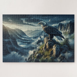 Goldener Adler Ausblick, realistisch, felsig Puzzle