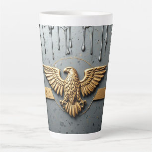 Goldener Adler-Emblem mit ausgebreiteten Flügeln Milchtasse
