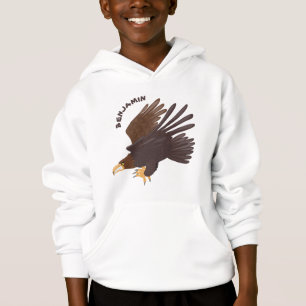 Goldener Adler, lustige Cartoon-Illustration Hoodie