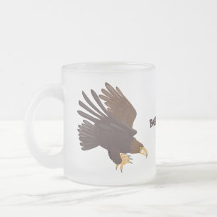 Goldener Adler, lustige Cartoon-Illustration Mattglastasse