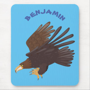 Goldener Adler, lustige Cartoon-Illustration Mousepad